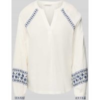 B.Young Regular Fit Tunika mit Spitzenbesatz Modell 'JIYA' in Offwhite, Größe 36 von b.Young