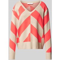 B.Young Strickpullover mit V-Ausschnitt Modell 'Mmorla' in Rot, Größe XXL von b.Young