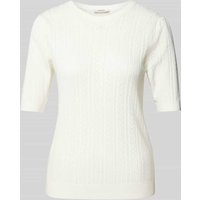 B.Young Strickshirt mit Strukturmuster Modell 'Manja' in Offwhite, Größe L von b.Young