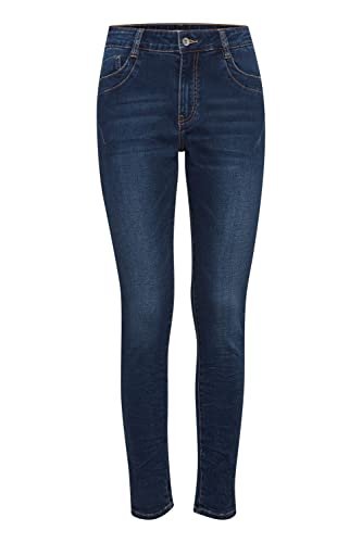 b.young BXKAILY Jeans 2 IT Jeans 2 IT Damen Jeans Denim Hose mit Gürtelschlaufen Skinny Fit, Größe:42, Farbe:Dark Blue Denim (200462) von b.young