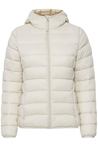 b.young BYBELENA Damen Steppjacke Übergangsjacke Jacke mit Kapuze und Reißverschluss Puffer-Jacke normale Länge, Größe:40, Farbe:Birch (130905) von b.young