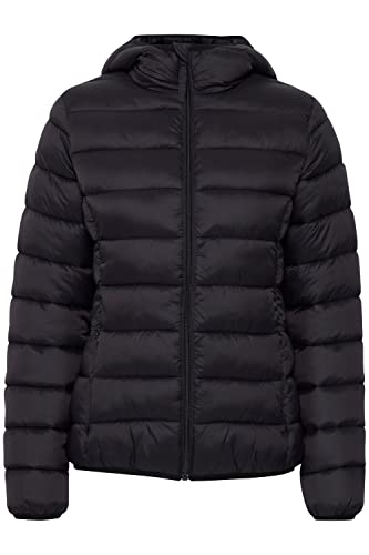 b.young BYBELENA Damen Steppjacke Übergangsjacke Jacke mit Kapuze und Reißverschluss Puffer-Jacke normale Länge, Größe:42, Farbe:Black (200451) von b.young