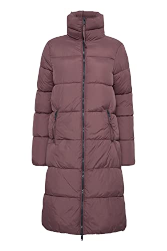 b.young BYBOMINA COAT Damen Steppmantel Wintermantel Winterjacke dick gefüttert lang geschnitten hoher Stehkragen Reißverschluss-Taschen, Größe:38, Farbe:Rose Taupe (181612) von b.young