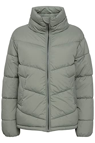 b.young BYBOMINA PUFFER Damen Steppjacke Übergangsjacke Jacke Puffer-Jacke Reißverschluss mit Kinnschutz hoher Kragen, Größe:34, Farbe:Java (191016) von b.young