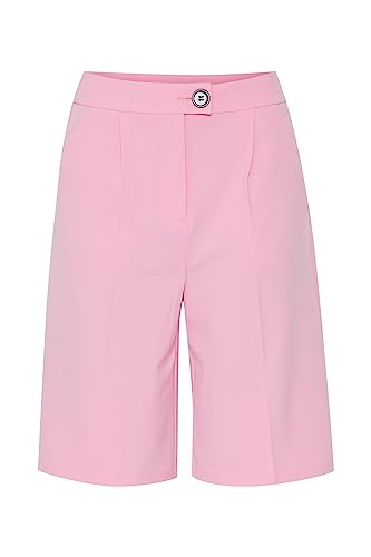 b.young BYDANTA Bermuda Shorts Damen Chino Shorts Bermuda Kurze Stoffhose mit Stretch Knielang Regular-Fit mit ausgestelltem Bein, Größe:38, Farbe:Begonia Pink (152215) von b.young