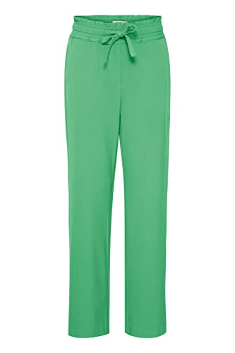 b.young BYDANTA Casual Pant Y Damen Hose Stoffhose mit Stretch Straight Leg Gerades Bein elastischer Bund mit Tunnelzug Regular-Fit, Größe:44, Farbe:Ming Green (165930) von b.young