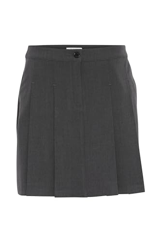 b.young - BYDANTA Pleat Skirt - Skirt - 20813415, Größe:44, Farbe:Dark Grey Melange (200456) von b.young