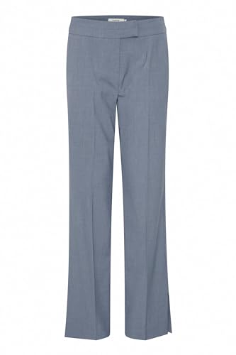 b.young BYDANTA Straight Pants Damen Stoffhose Hose 64% Polyester, 32% Viskose, 4% Elasthan Regular fit, Größe:40, Farbe:True Navy Melange (1940301) von b.young