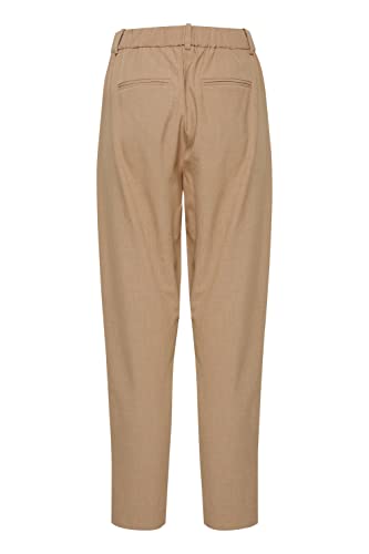 b.young BYDanta Crop Pant Damen Hose Stoffhose mit Stretch, Größe:38, Farbe:Tannin Melange (1713201) von b.young