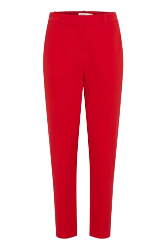 b.young BYDanta Crop Pant Damen Hose Stoffhose mit Stretch, Größe:44, Farbe:Goji Berry (181659) von b.young