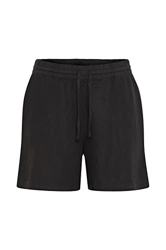 b.young BYFALAKKA Shorts Damen Chino Shorts Kurze Hose Leinen Shorts Loose-Fit mit elastischem Bund, Größe:38, Farbe:Black (200451) von b.young