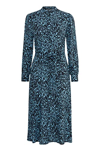 b.young BYJOSA Shirt Dress Damen Freizeitkleid Kleid mit Knopfleiste und Gürtelschlaufe an der Taille, Größe:36, Farbe:Blue Bell Mix (201691) von b.young