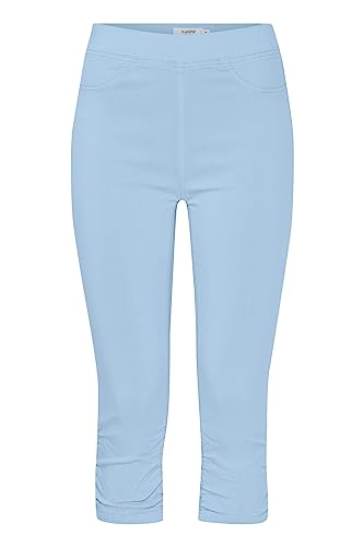 b.young BYKEIRA BYDIXI Damen Capri Jeans Hose Stoffhose mit Stretch, Größe:XL, Farbe:Blue Bell (144121) von b.young