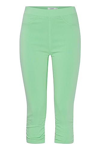 b.young BYKEIRA BYDIXI Damen Capri Jeans Hose Stoffhose mit Stretch, Größe:XL, Farbe:Spring Bud (146330) von b.young