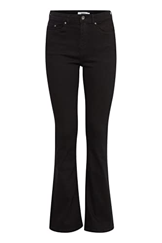 b.young BYLOLA BYLUNI Flare Damen Jeans Denim Hose Flared 5-Poket-Style Baumwolle mit Stretch Slim Fit, Größe:26/32, Farbe:Black (80001) von b.young