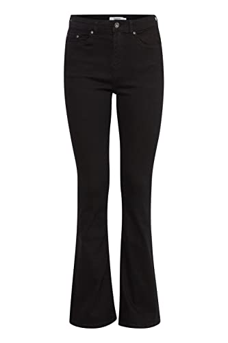 b.young BYLOLA BYLUNI Flare Damen Jeans Denim Hose Flared 5-Poket-Style Baumwolle mit Stretch Slim Fit, Größe:28/32, Farbe:Black (80001) von b.young