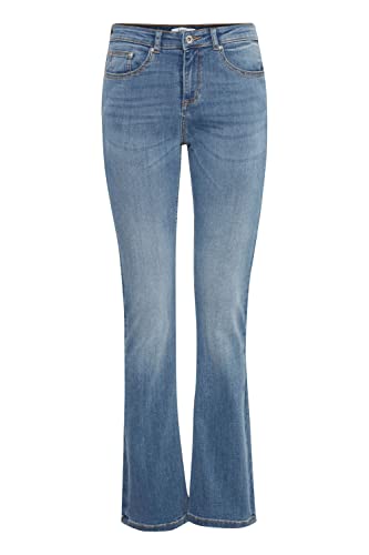 b.young BYLOLA BYLUNI Flare Damen Jeans Denim Hose Flared 5-Poket-Style Baumwolle mit Stretch Slim Fit, Größe:31/32, Farbe:Ligth Blue Denim (200460) von b.young