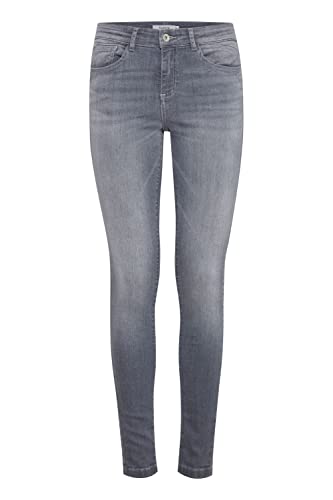 b.young BYLola Luni Damen Jeans Denim Hose Baumwolle mit Stretch Slim Fit 5-Pocket-Hose, Größe:30/30, Farbe:Light Grey Denim (200463) von b.young