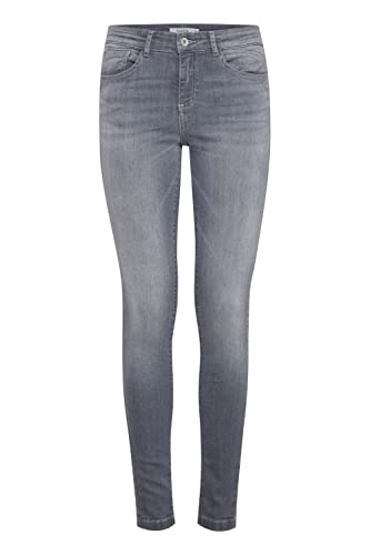 b.young BYLola Luni Damen Jeans Denim Hose Baumwolle mit Stretch Slim Fit 5-Pocket-Hose, Größe:28/30, Farbe:Light Grey Denim (200463) von b.young