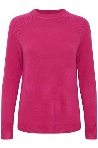 b.young BYMALEA Slit Jumper 3 Damen Strickpullover Feinstrick Pullover mit Rundhalsausschnitt und Seitenschlitz, Größe:XXL, Farbe:Very Berry (182336) von b.young