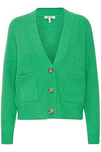 b.young BYMILO Vneck CAR - 20812788 Damen Strickjacke Cardigan, Größe:XS, Farbe:Ming Green Melange (1659301) von b.young