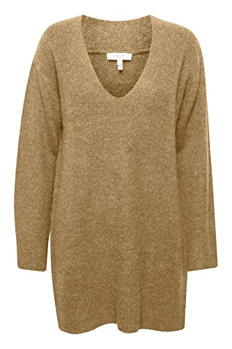 b.young - BYMIRELLE Vneck Jumper - Pullover - 20811911, Größe:XL, Farbe:Tannin Melange (1713201) von b.young