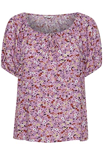 b.young BYMMJOELLA SS Blouse 2 - Damen Bluse Kurzarm mit Rundhals-Ausschnitt, Größe:38, Farbe:Ash Rose Mix (201129) von b.young