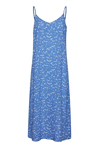 b.young BYMMJOELLA Slip Dress 2 Damen Freizeitkleid Kleid in Midi-Länge mit Spaghettiträgern mit Allover-Print, Größe:34, Farbe:Ultramarine Mix (201168) von b.young