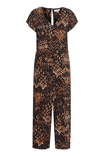 b.young BYMMMJOELLA Damen Jumpsuit Overall Einteiler V-Ausschnitt regular fit, Größe:38, Farbe:Black Ethnic Mix (202955) von b.young