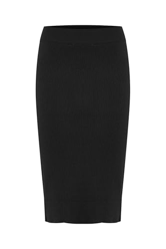 b.young BYMMMORLA Damen Rock Bleistiftrock Midirock elastisch elastischer Bund Slim fit, Größe:XXL, Farbe:Black (200451) von b.young