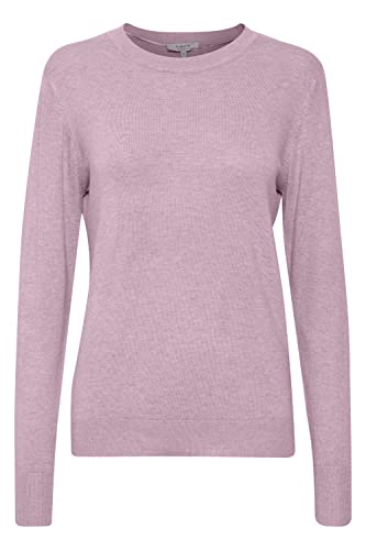 b.young BYMMPIMBA Jumper Damen Strickpullover Feinstrick Pullover mit Rundhalsausschnitt, Größe:M, Farbe:Mauve Mist Melange (1532071) von b.young