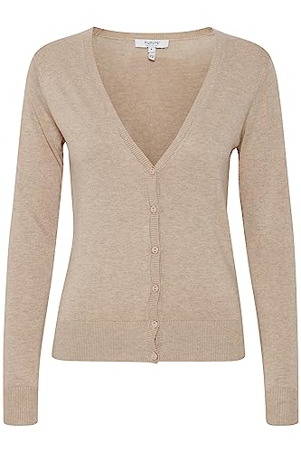 b.young BYMMPIMBA1 Vneck Cardigan - 20811927 Damen Strickjacke Cardigan Fein-Strick, Größe:M, Farbe:Cement Melange (1407081) von b.young