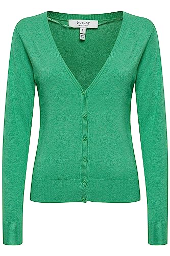 b.young BYMMPIMBA1 Vneck Cardigan - 20811927 Damen Strickjacke Cardigan Fein-Strick, Größe:M, Farbe:Ming Green Melange (1659301) von b.young