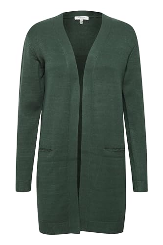 b.young BYNONINA Cardigan Damen Strickjacke Fein-Strick 20807327, Größe:L, Farbe:Cilantro Melange (1956211) von b.young