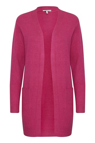 b.young BYNONINA Cardigan Damen Strickjacke Fein-Strick 20807327, Größe:L, Farbe:Very Berry Melange (1823361) von b.young