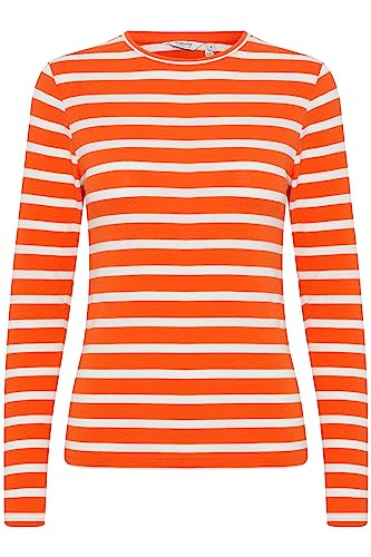 b.young BYPAMILA - 20807931 Damen Longsleeves Langarmshirt Shirt, Größe:XXL, Farbe:Orangeade Mix (201688) von b.young