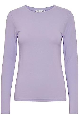 b.young BYPAMILA Damen Longsleeve Langarmshirt Basic Shirt mit Rundhalsausschnitt mit Stretch Regular Fit, Größe:2XL, Farbe:Purple Rose (153716) von b.young