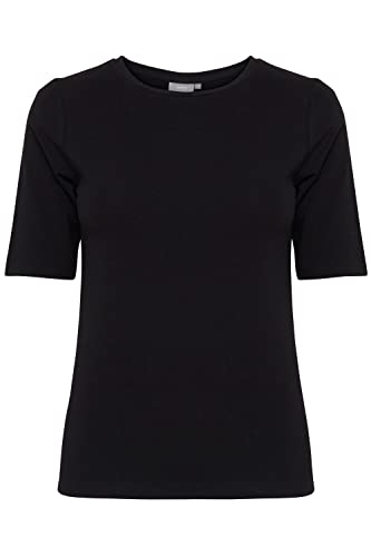 b.young BYPAMILA Tshirt Tshirt - Damen T-Shirt Kurzarm Shirt Basic mit Rundhalsausschnitt, Größe:XXL, Farbe:Black (80001) von b.young