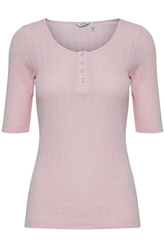 b.young BYPRISHA Tshirt Damen T-Shirt Kurzarm Shirt mit Rundhals-Ausschnitt, Größe:M, Farbe:Parfait Pink (132804) von b.young