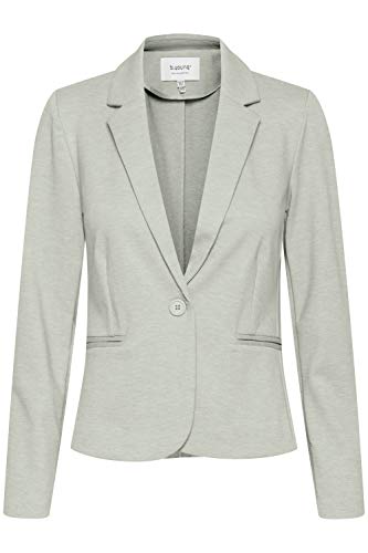 b.young BYRizetta Damen Blazer Kurzblazer Anzugjacke mit Stretch, Größe:36, Farbe:Iceberg Green Melange (1658081) von b.young