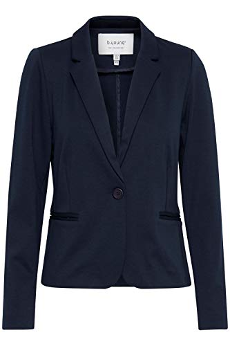 b.young BYRizetta Damen Blazer Jackenblazer Anzugsblazer mit Stretch Reverskragen 1-Knopf-Form Paspeltaschen Slim fit, Größe:40, Farbe:Copenhagen Night (80466) von b.young