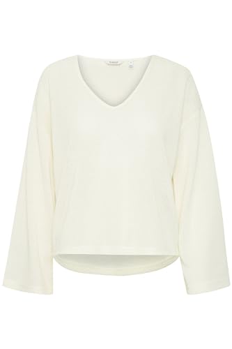 b.young BYSIF Damen Strickpullover Pullover Pulli V-Ausschnitt 58% Viskose (LENZING(TM) ECOVERO(TM)), 42% Polyester Loose fit, Größe:M, Farbe:Marshmallow (114300) von b.young