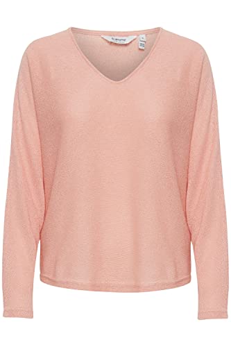 b.young BYSIF V Neck PULLOVERDamen Strickpullover Feinstrick Pullover mit V-Ausschnitt Regular-Fit, Größe:XL, Farbe:Coral Cloud (151415) von b.young