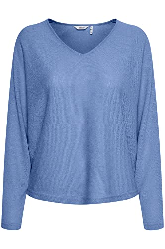 b.young BYSIF V Neck PULLOVERDamen Strickpullover Feinstrick Pullover mit V-Ausschnitt Regular-Fit, Größe:XL, Farbe:Ultramarine (174037) von b.young