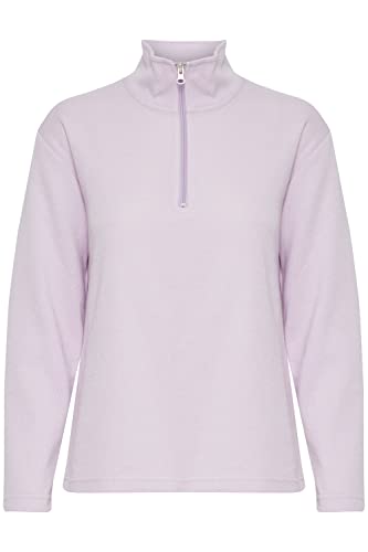 b.young BYTRUNA Sweat 2 Sweat 2 - Troyer Sweatshirt Damen Pullover Sweater Regular Fit, Größe:L, Farbe:Pastel Lilac Melange (1438121) von b.young