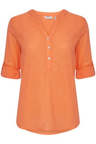 b.young Damen Bluse Langarm 20809994, Größe:38, Farbe:Nectarine (161360) von b.young