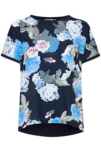 b.young Damen Shirt T-Shirt mit Print 20810043, Größe:L, Farbe:Copenhagen Night Mix (200457) von b.young