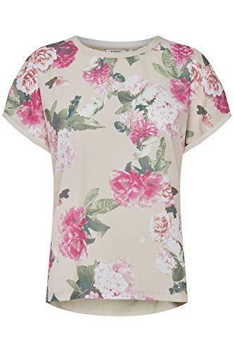 b.young Damen Shirt T-Shirt mit Print 20810043, Größe:M, Farbe:Fuchsia Pink Mix (200805) von b.young