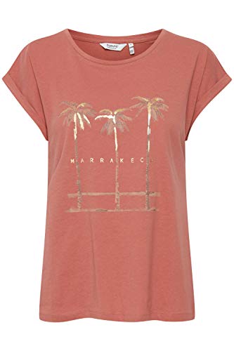 b.young Damen Shirt T-Shirt mit Print 20810061, Größe:XS, Farbe:Canyon Rose (171520) von b.young