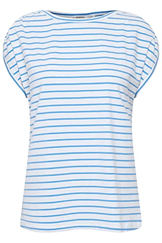 b.young Damen Shirt T-Shirt ohne Print 20810029, Größe:XXL, Farbe:Marina Mix (200809) von b.young